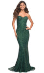 Strapless Natural Waistline Mermaid Sweetheart Fitted Open-Back Sequined Back Zipper Dress with a Brush/Sweep Train