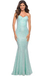 Strapless Fit-and-Flare Mermaid Sweetheart Fitted Back Zipper Open-Back Sequined Natural Waistline Floor Length Dress with a Brush/Sweep Train