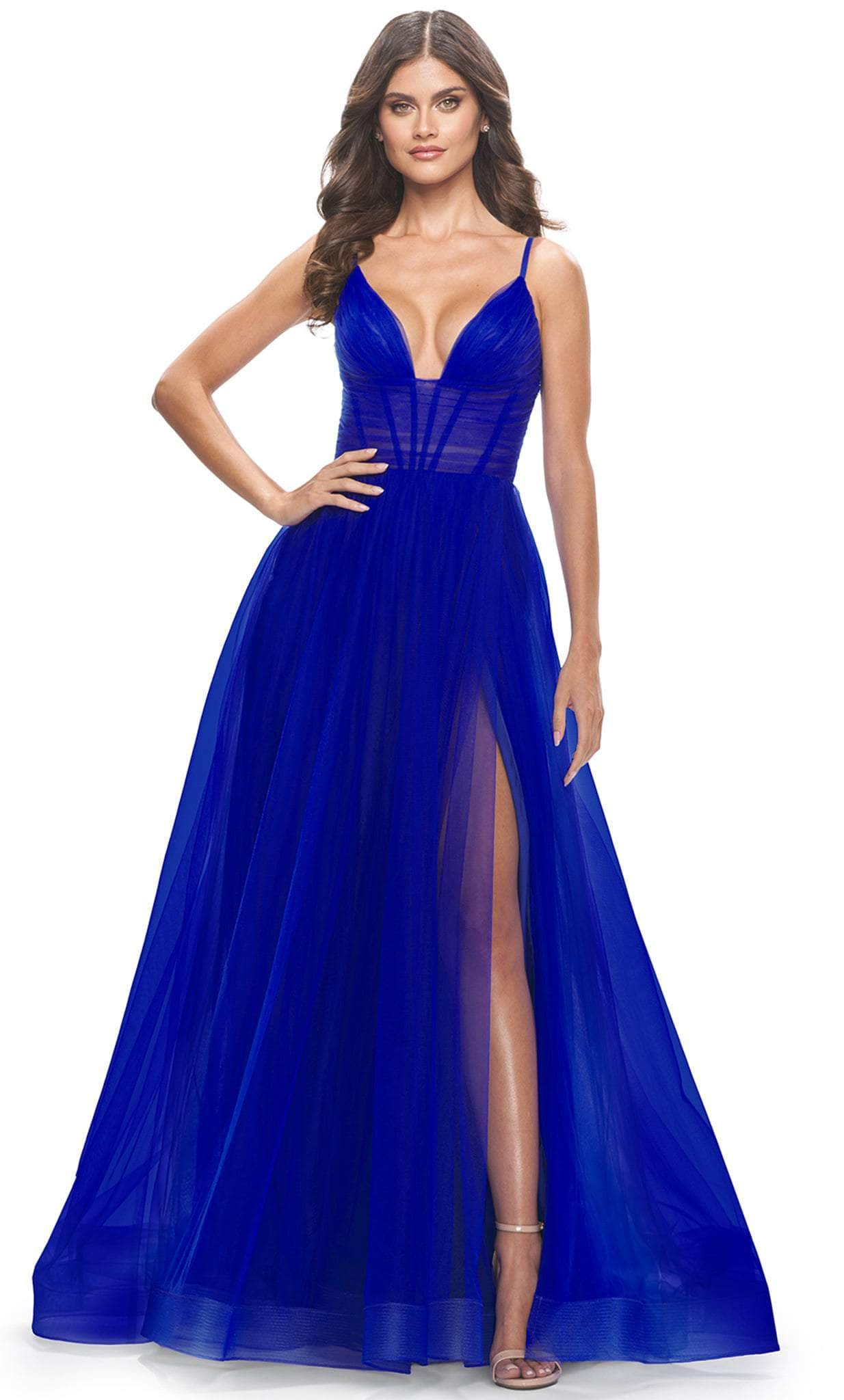 La Femme 31147 - Sweetheart Tulle A-Line Long Classic Prom Dress
