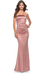 Strapless Shirred Ruched Jersey Sheath Sheath Dress/Prom Dress by La Femme