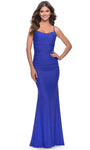 Mermaid Sleeveless Spaghetti Strap Back Zipper Pleated Ruched Fitted Open-Back Natural Waistline Scoop Neck Prom Dress with a Brush/Sweep Train