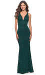 Sexy Sophisticated V-neck Ruched Lace-Up Sheath Floral Print Sleeveless Lace Empire Waistline Sheath Dress/Prom Dress with a Brush/Sweep Train