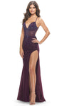 A-line V-neck Tulle Plunging Neck Sheath Sleeveless Spaghetti Strap Goddess Sheer Open-Back Slit Natural Waistline Sheath Dress with a Brush/Sweep Train With Rhinestones