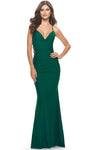 Sheath Fitted Natural Waistline Cowl Neck Sleeveless Jersey Sheath Dress/Evening Dress with a Brush/Sweep Train