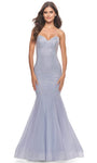 Strapless Natural Waistline Sweetheart Mermaid Tulle Crystal Open-Back Beaded Fitted Glittering Hidden Back Zipper Prom Dress with a Brush/Sweep Train With Rhinestones