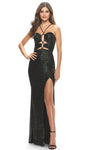 Sophisticated Floor Length Sheath Sweetheart Sequined Cutout Open-Back Back Zipper Lace-Up Slit Natural Waistline Sheath Dress