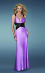 V-neck Halter Plunging Neck Empire Waistline Sleeveless Sheath Satin Open-Back Pleated Cutout Sheath Dress