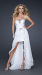 Sexy A-line Strapless Sweetheart Chiffon Sequined Beaded Natural Waistline Dress