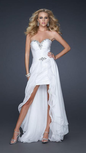 Sexy A-line Strapless Sweetheart Sequined Beaded Chiffon Natural Waistline Dress