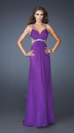 A-line Sweetheart Cutout Back Zipper Ruched Open-Back Beaded Empire Waistline Chiffon Evening Dress