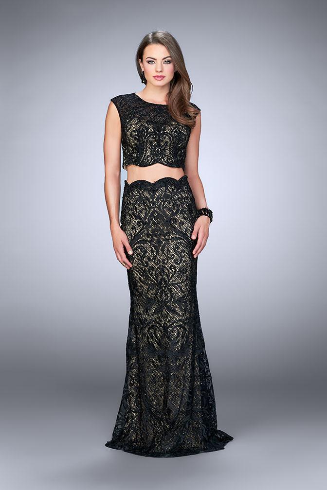 La Femme Gigi - 23766 Elaborate Scallop Lace Long Evening Gown
