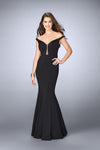 Off the Shoulder Back Zipper Open-Back Jersey Natural Waistline Evening Dress/Prom Dress