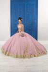 Tall Strapless Applique Beaded Glittering Fitted Sequined Sweetheart Basque Waistline Ball Gown Dress