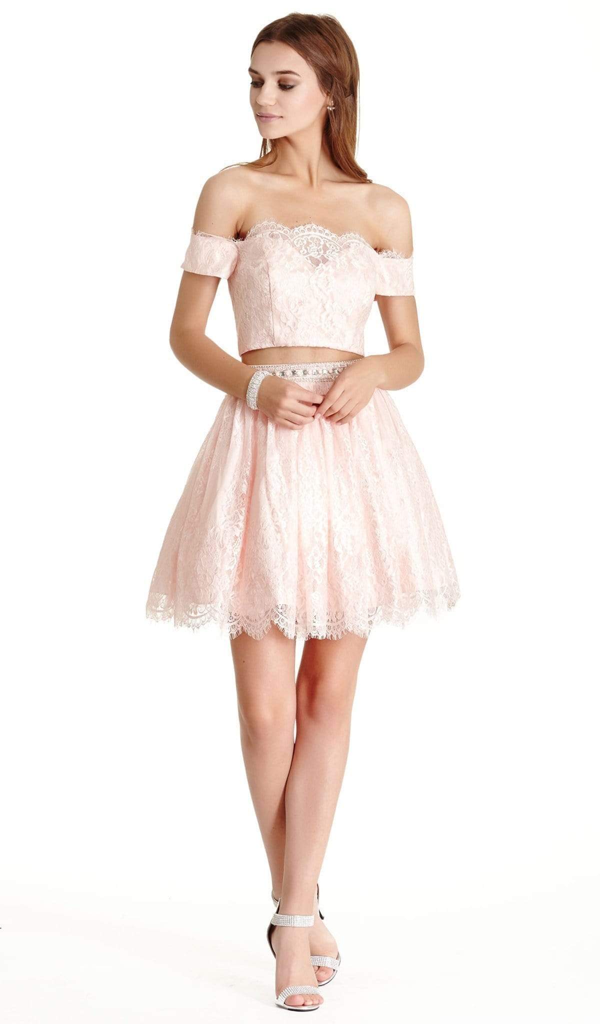 Aspeed Design - Lace Two Piece A-line Homecoming Dress
