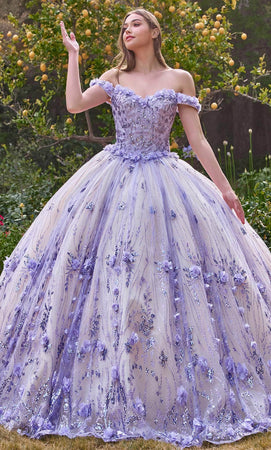 Ladivine Sweetheart Floral Appliqued Ballgown
