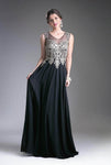 Tall A-line Sheer Illusion Jeweled Applique Flutter Sleeves Sweetheart Floor Length Dress