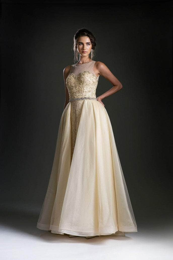 Ladivine 5265 - Embellished Beaded Ballgown
