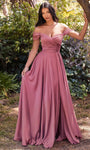 Sophisticated A-line Ruched Faux Wrap Draped Slit Natural Waistline Off the Shoulder Floor Length Sweetheart Evening Dress with a Brush/Sweep Train