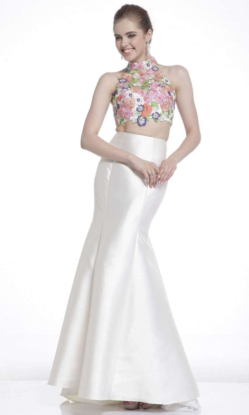 Ladivine 7634 - Floral Mermaid Gown
