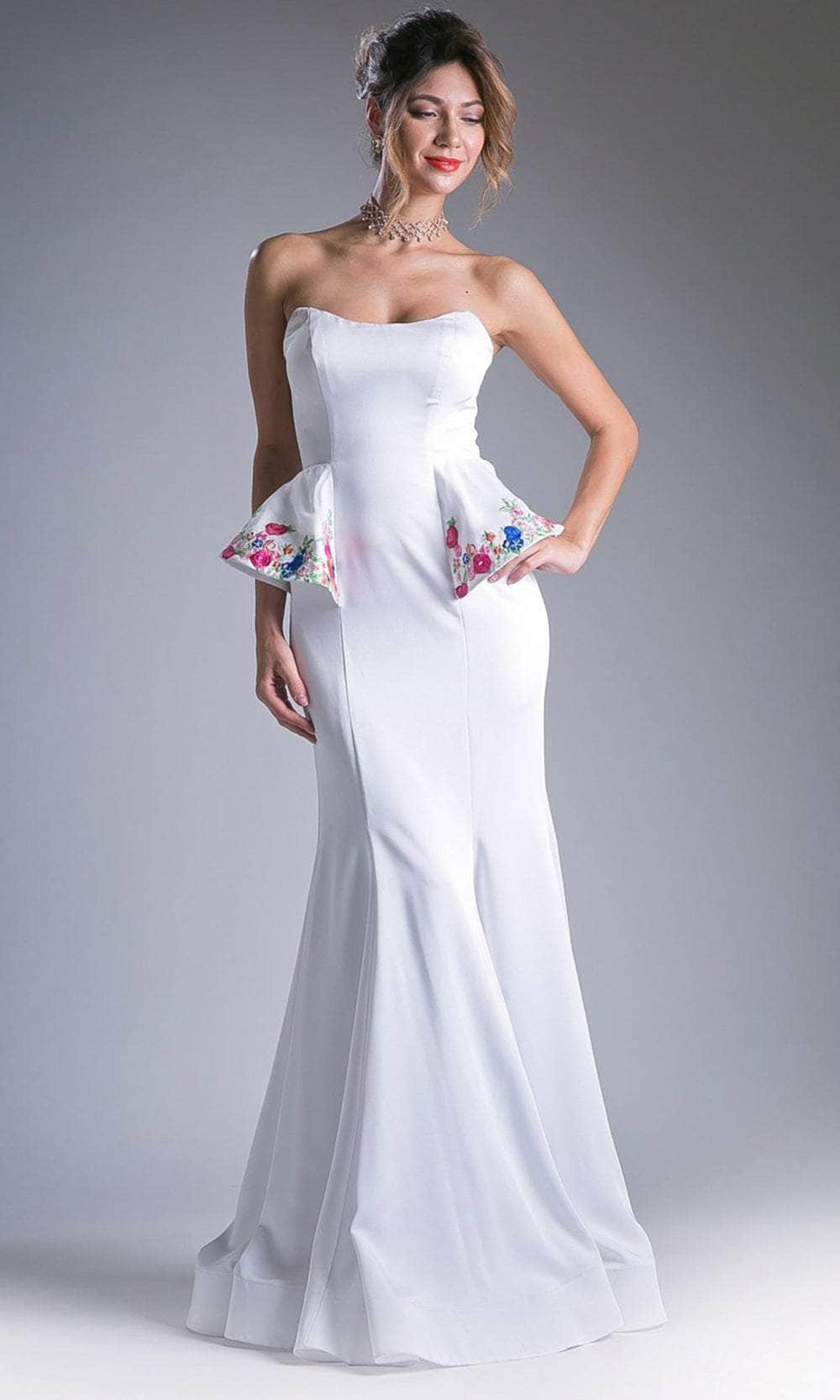 Ladivine A5010 - Scoop Strapless Minimalist Gown
