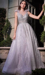 Sleeveless Sheath Illusion Embroidered Gathered Sheer Tulle Fall Ball Gown Sheath Dress/Evening Dress by Ladivine