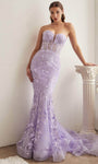 Strapless Natural Waistline Sheer Fitted Glittering Open-Back Mermaid Animal Print Sweetheart Evening Dress with a Brush/Sweep Train