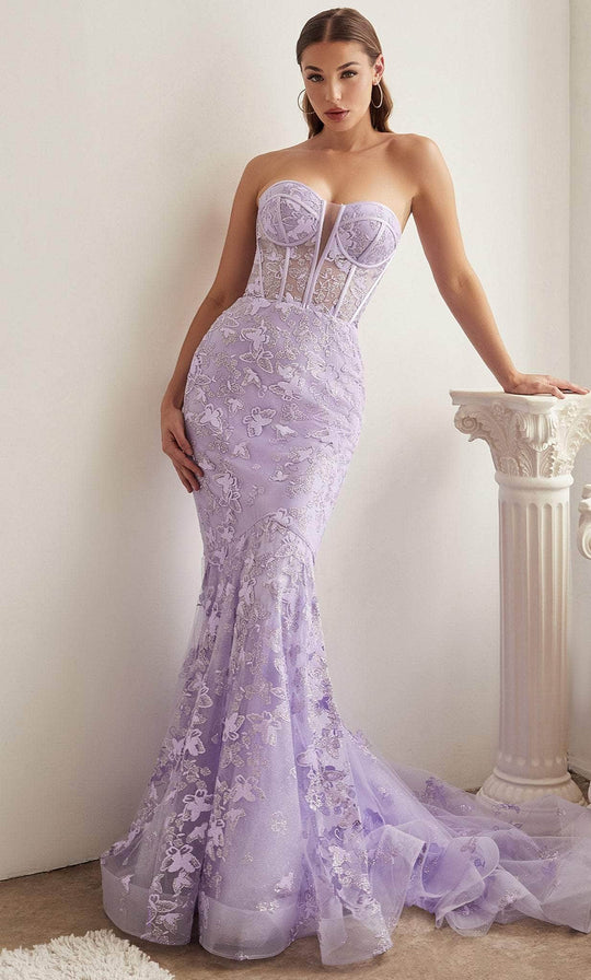 Lavender Modest Tulle Pearl Spaghetti Straps Long Prom Dress with Slit –  Musebridals