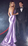 Satin Natural Waistline Mermaid Beaded Slit Illusion Draped Ruched Sweetheart Prom Dress/Party Dress with a Brush/Sweep Train With a Sash