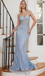 Natural Waistline Open-Back Sheer Glittering Mermaid General Print Sweetheart Prom Dress with a Brush/Sweep Train