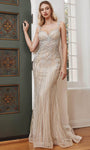 Sweetheart Natural Waistline General Print Sheer Glittering Open-Back Mermaid Prom Dress with a Brush/Sweep Train