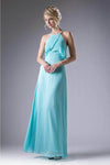 Sophisticated Halter Floor Length Sheath Fitted Open-Back Sleeveless Sheath Dress/Evening Dress