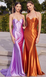 Wrap Satin Mermaid Basque Corset Waistline Sweetheart Spaghetti Strap Prom Dress with a Brush/Sweep Train