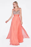 A-line V-neck Fall Floor Length Plunging Neck Sheer Sequined Embroidered Ruched Dress