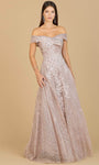 Sophisticated A-line Sweetheart Off the Shoulder Back Zipper Applique Natural Waistline Dress With Rhinestones