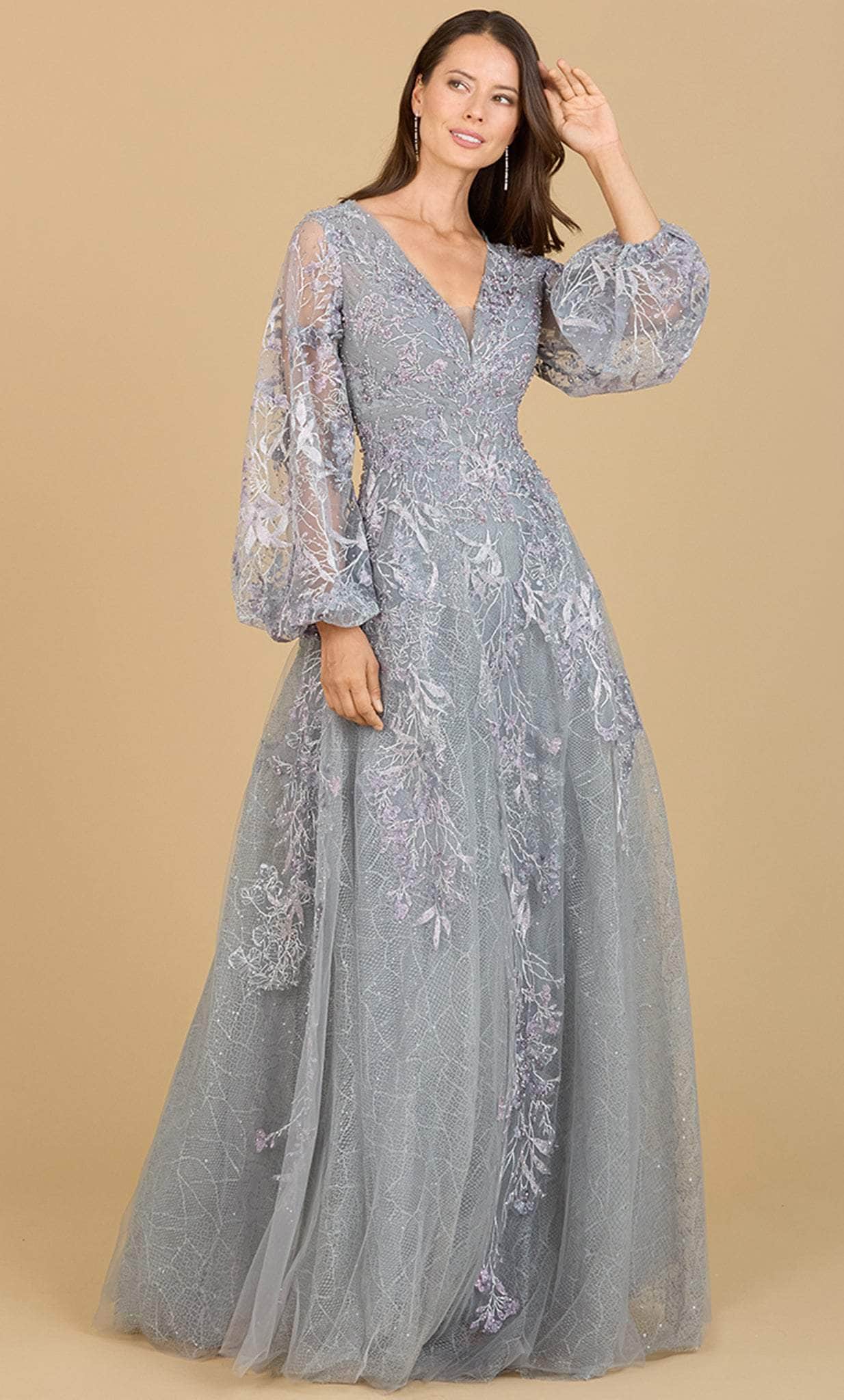 Lara Dresses 29195 - Laced Tulle Semi-Ballgown

