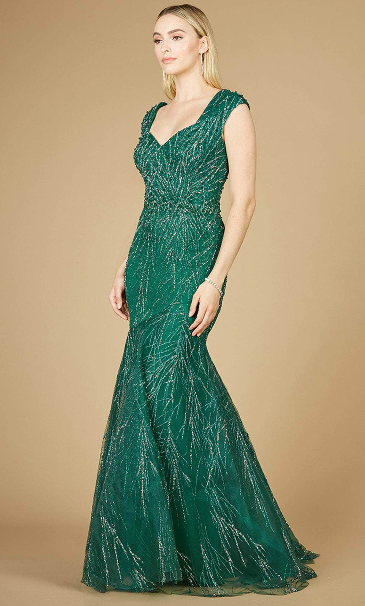 Lara Dresses 29233 - Queen Anne Neck Mermaid Gown

