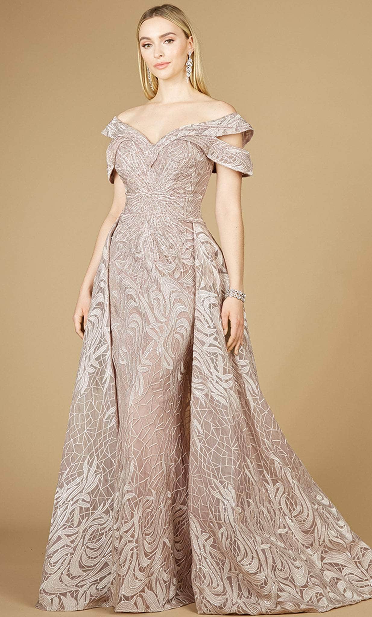Lara Dresses 29234 - Split Off-Shoulder Evening Gown
