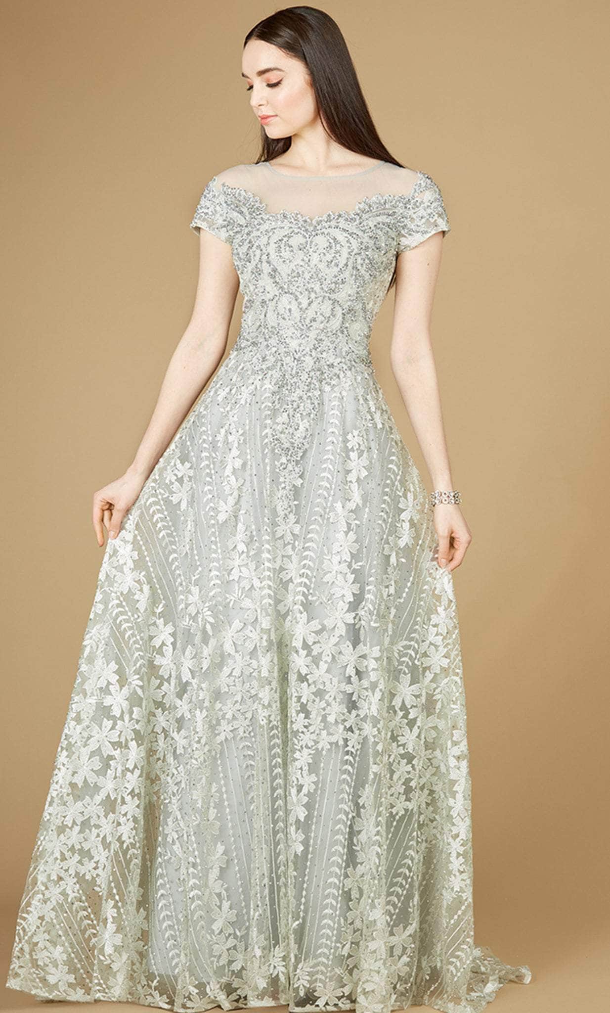 Lara Dresses 29235 - Floral Embellished Formal Gown

