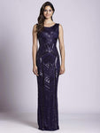 Beaded Sheath Sleeveless Sheath Dress/Evening Dress by Lara Dresses