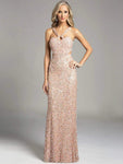 Sheath Tulle Natural Waistline Floor Length Sequined Cutout Jeweled Keyhole Beaded Hidden Back Zipper Halter Sweetheart Sheath Dress/Evening Dress/Party Dress