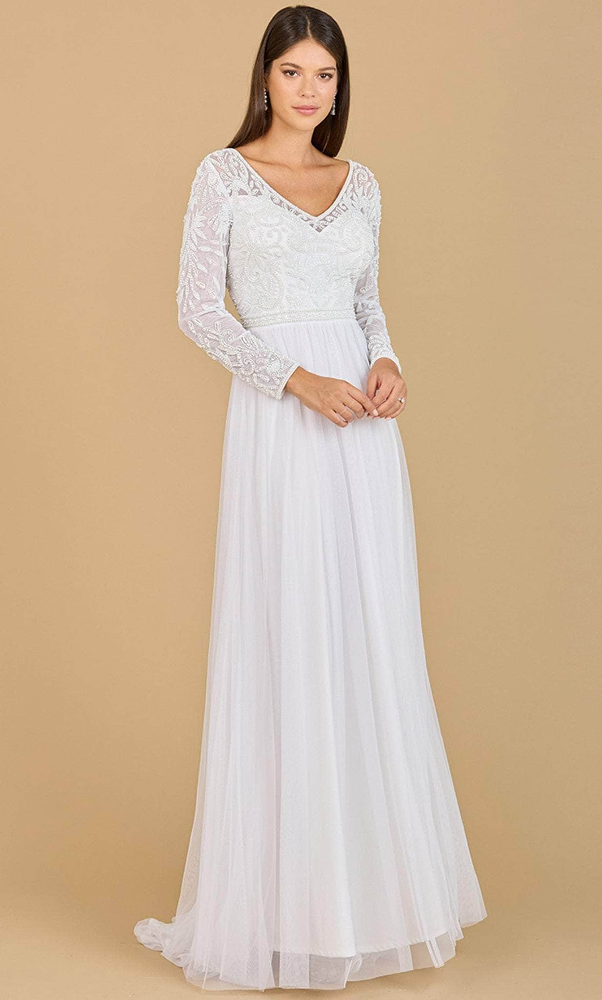 Lara Dresses 51067 - Long Sleeved Bridal Dress
