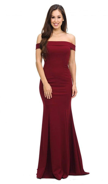 Cap Sleeves Off the Shoulder Natural Waistline Fitted Back Zipper Floor Length Fit-and-Flare Mermaid Midi Dress