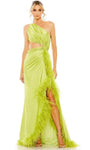 Natural Waistline Sheath Back Zipper Asymmetric Open-Back One Shoulder Sheath Dress/Prom Dress