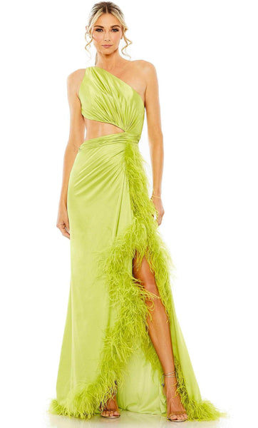 Sheath Open-Back Asymmetric Back Zipper Natural Waistline One Shoulder Sheath Dress/Prom Dress