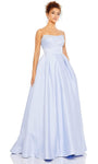 Sophisticated A-line Strapless Pleated Back Zipper Taffeta Sweetheart Natural Waistline Floor Length Dress