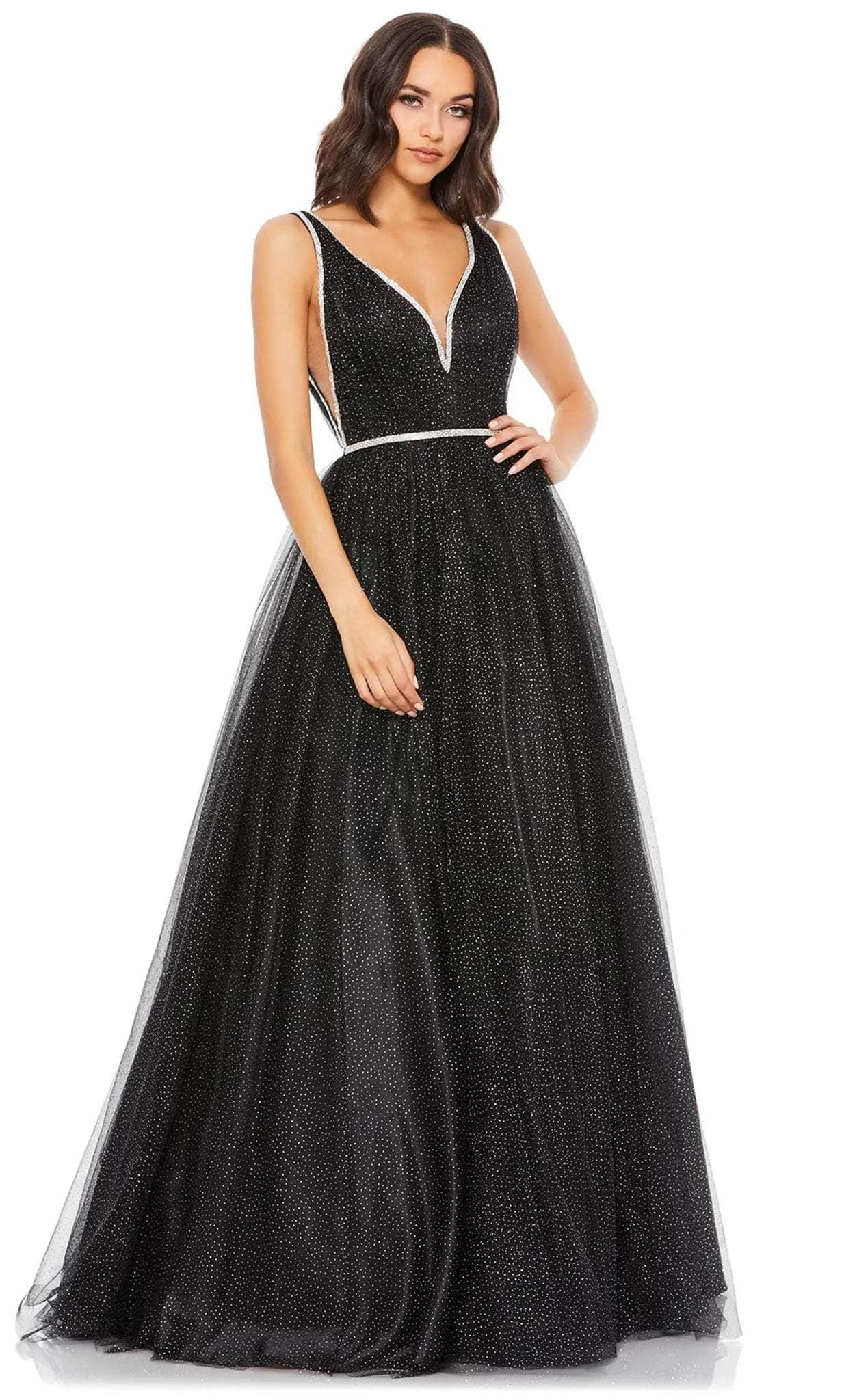 Mac Duggal 30727 - V-neck Sleeveless Ballgown
