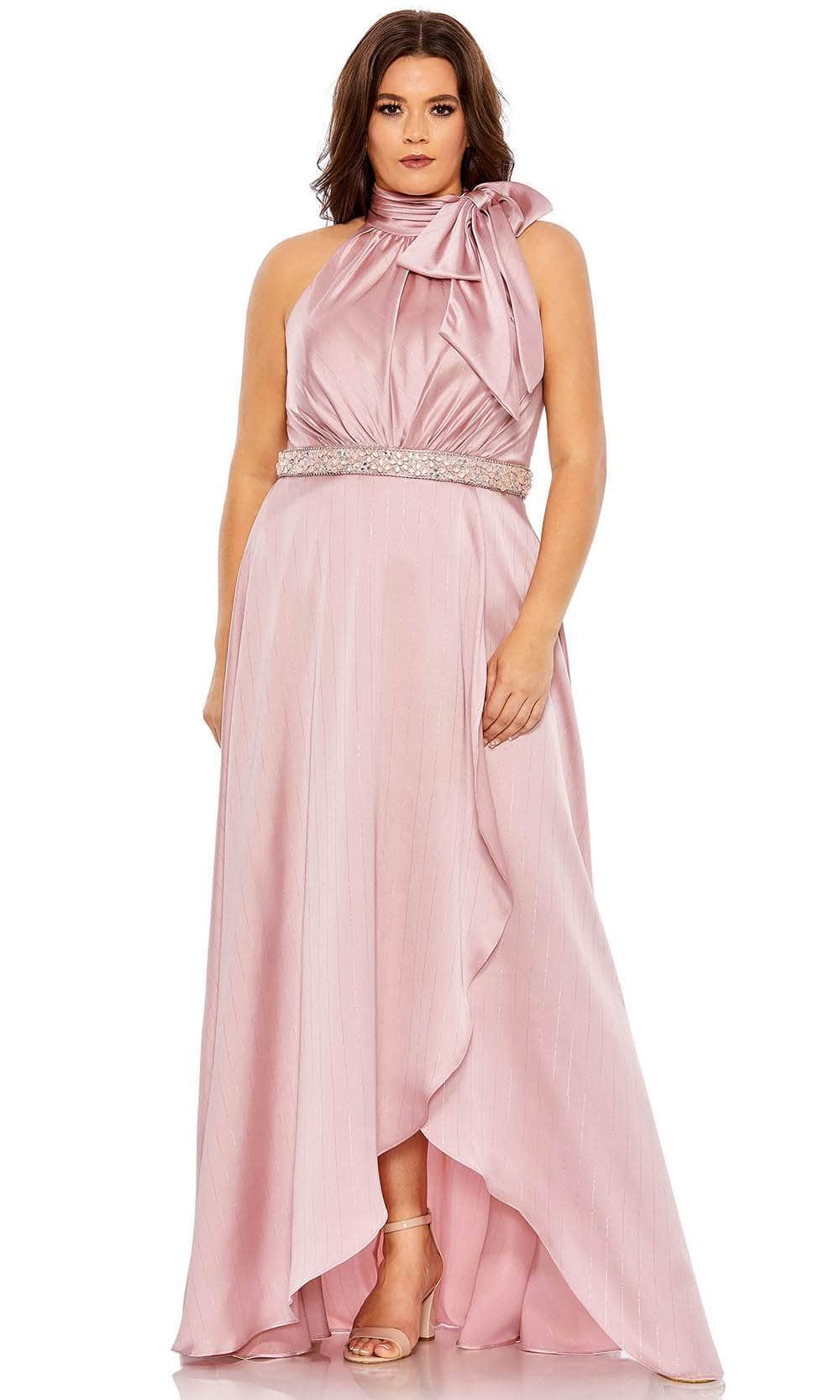 Mac Duggal 49578 - Pleated Halter Neckline Evening Gown
