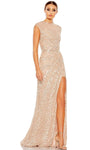 Sexy Sophisticated Floor Length Sheath Illusion Mesh Ruched Jeweled Sheer Beaded Sequined Slit Gathered Semi Sheer Hidden Back Zipper Natural Waistline Cap Sleeves Jeweled Neck Sheath Dress/Evening Dr