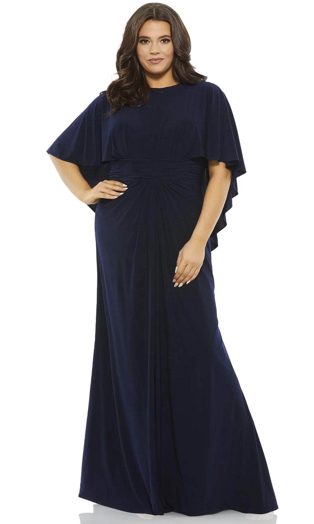 Mac Duggal 67929 - Poncho Modest Jersey Long Dress
