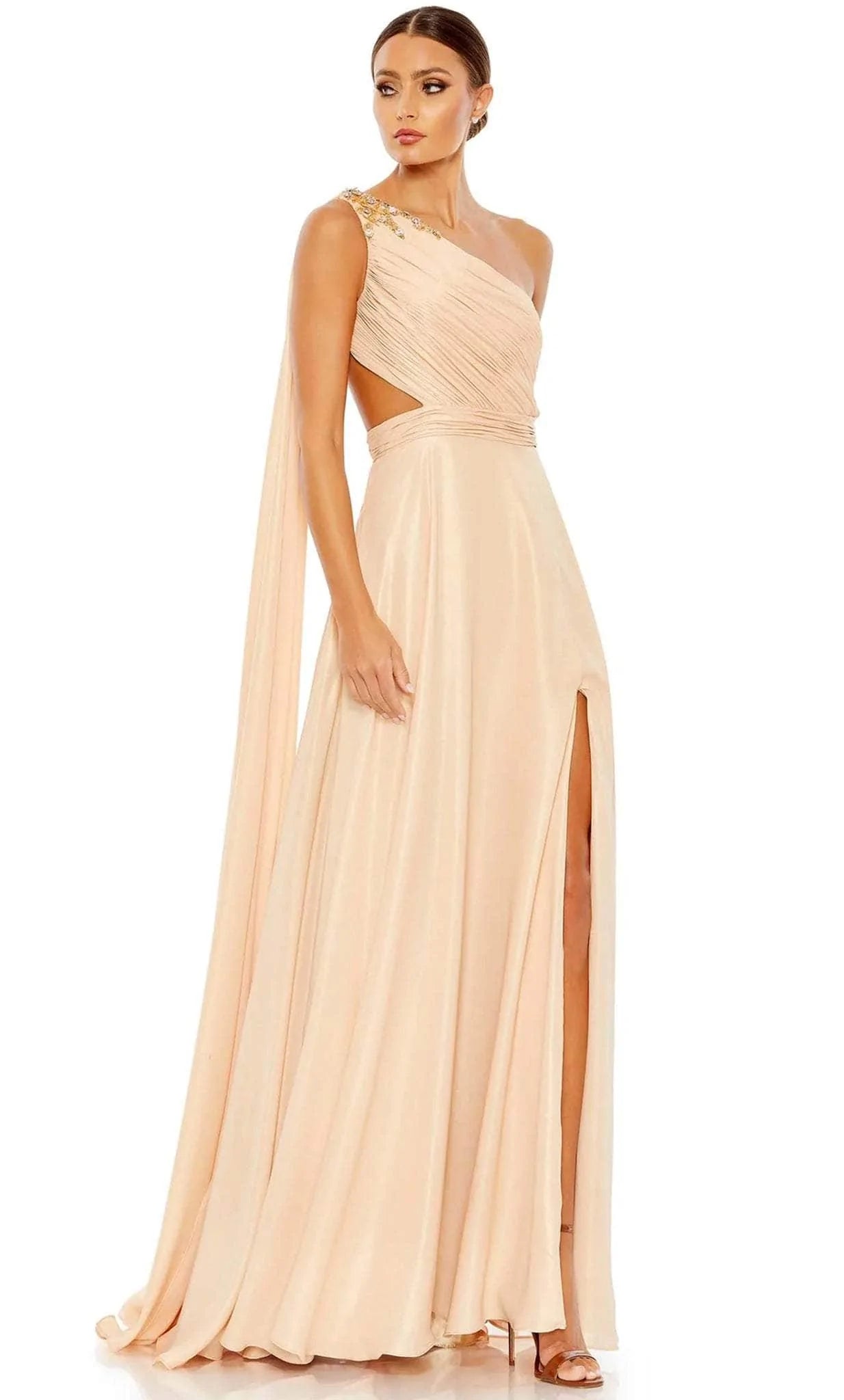 Mac Duggal 68053 - Grecian Inspired A-line Flowy Gown
